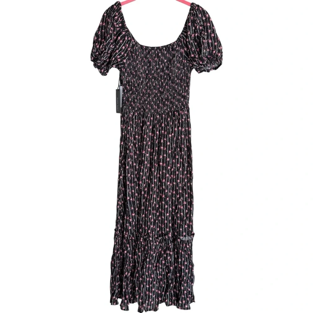 Black Tape Black and‎ Pink Floral Maxi Dress Sz S NWT - Picture 3 of 12